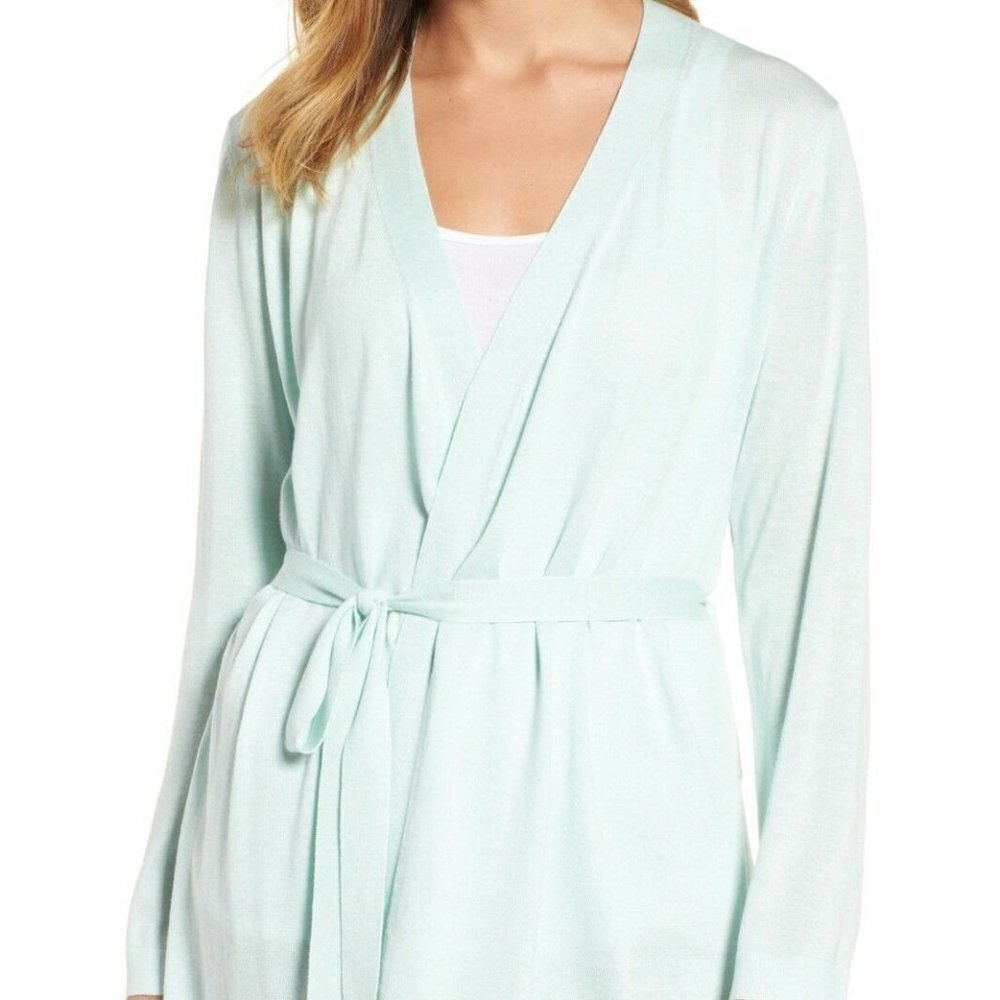 Eileen Fisher Arora Tie Waist Tencel Organic Cotton Silk Cardigan